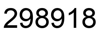 Number 298918 black image