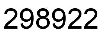 Number 298922 black image