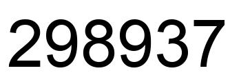 Number 298937 black image