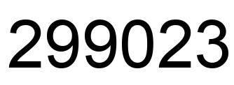 Número 299023 imagen negro