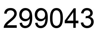 Number 299043 black image