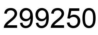 Número 299250 imagen negro