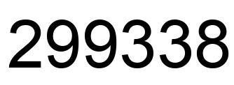 Number 299338 black image