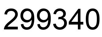 Number 299340 black image