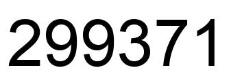 Number 299371 black image