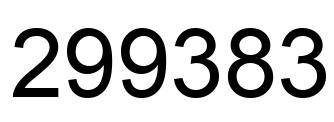 Number 299383 black image