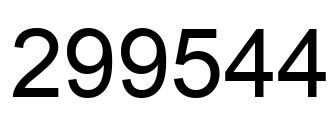 Number 299544 black image
