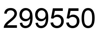 Number 299550 black image