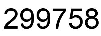 Número 299758 imagen negro