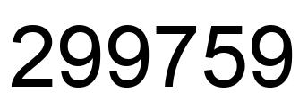 Número 299759 imagen negro