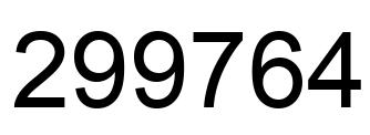 Número 299764 imagen negro