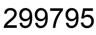 Número 299795 imagen negro