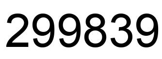 Número 299839 imagen negro