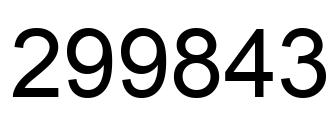 Número 299843 imagen negro