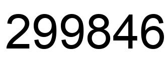 Número 299846 imagen negro