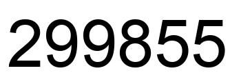 Número 299855 imagen negro