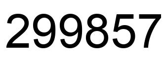 Número 299857 imagen negro