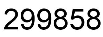 Número 299858 imagen negro