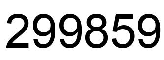 Número 299859 imagen negro