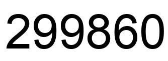 Número 299860 imagen negro