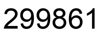 Número 299861 imagen negro