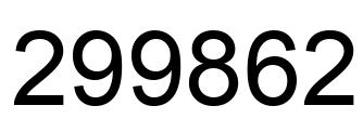 Número 299862 imagen negro