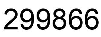Número 299866 imagen negro