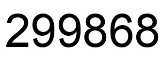 Número 299868 imagen negro