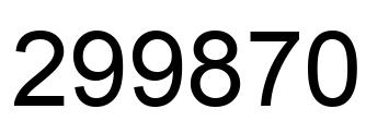 Número 299870 imagen negro