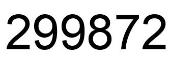 Número 299872 imagen negro