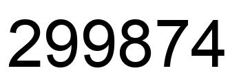 Número 299874 imagen negro