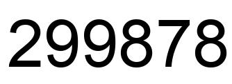 Número 299878 imagen negro