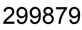 Número 299879 imagen negro