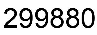 Número 299880 imagen negro