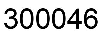 Number 300046 black image