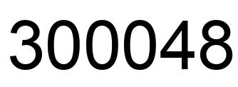 Number 300048 black image