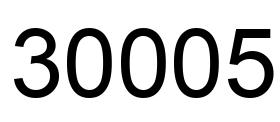 Number 30005 black image