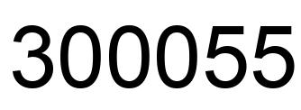 Number 300055 black image