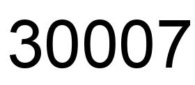 Número 30007 imagen negro