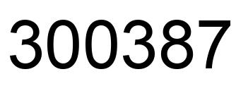 Number 300387 black image
