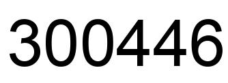 Number 300446 black image