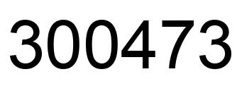 Number 300473 black image