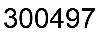 Number 300497 black image