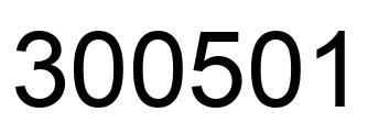 Number 300501 black image