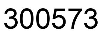 Number 300573 black image