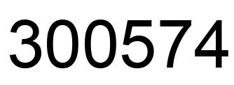 Number 300574 black image