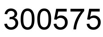 Number 300575 black image