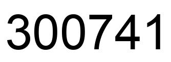 Number 300741 black image