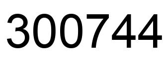 Number 300744 black image