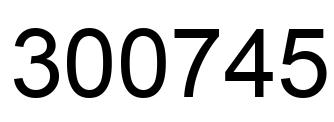 Número 300745 imagen negro